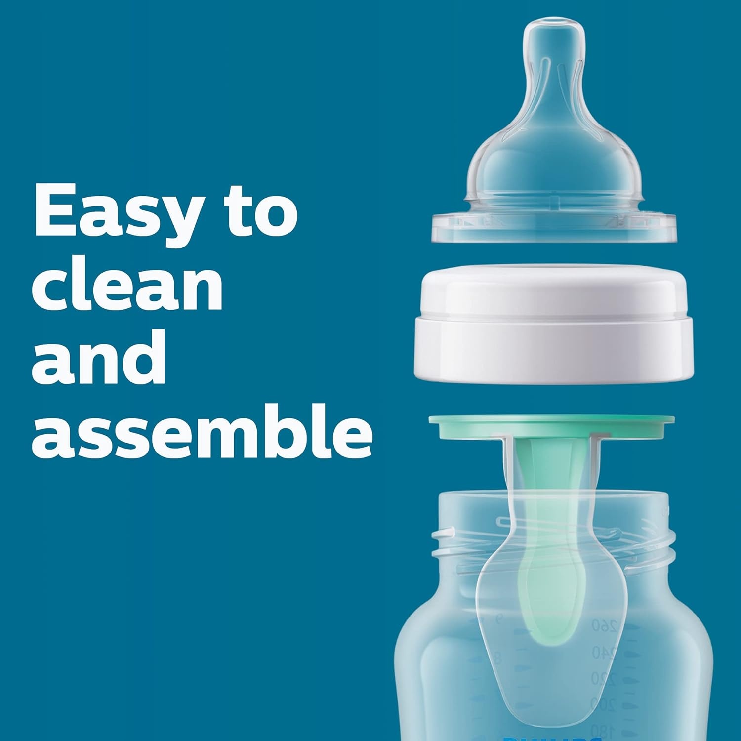 image:imageBundle of Philips Avent AntiColic Baby Bottle with AirFree Vent 9oz 4pk Clear SCY70304 Philips Avent Soothie 03 Months Orthodontic Baby Pacifiers BPAFree Green 4 Pack Model SCF19041Clear