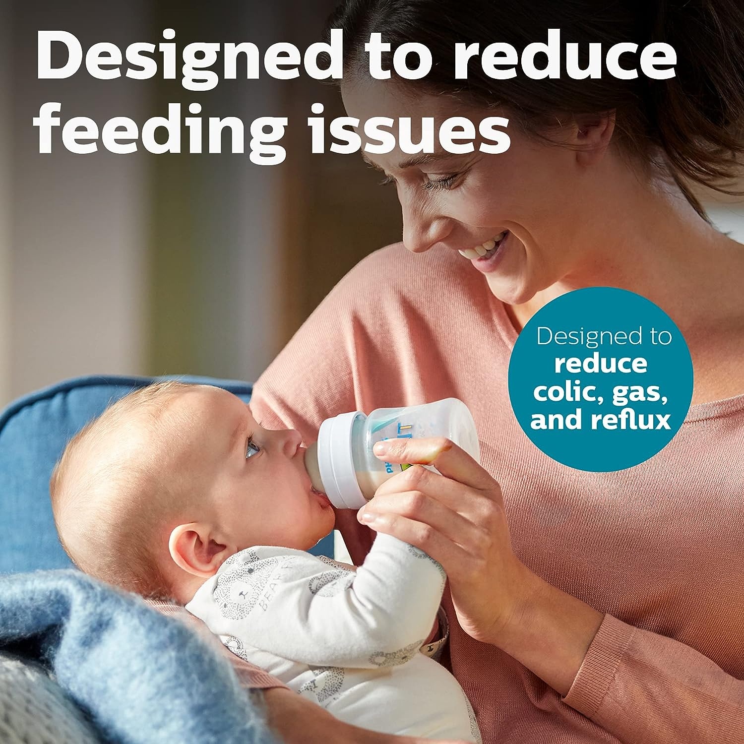 image:imageBundle of Philips Avent AntiColic Baby Bottle with AirFree Vent 9oz 4pk Clear SCY70304 Philips Avent Soothie 03 Months Orthodontic Baby Pacifiers BPAFree Green 4 Pack Model SCF19041Clear