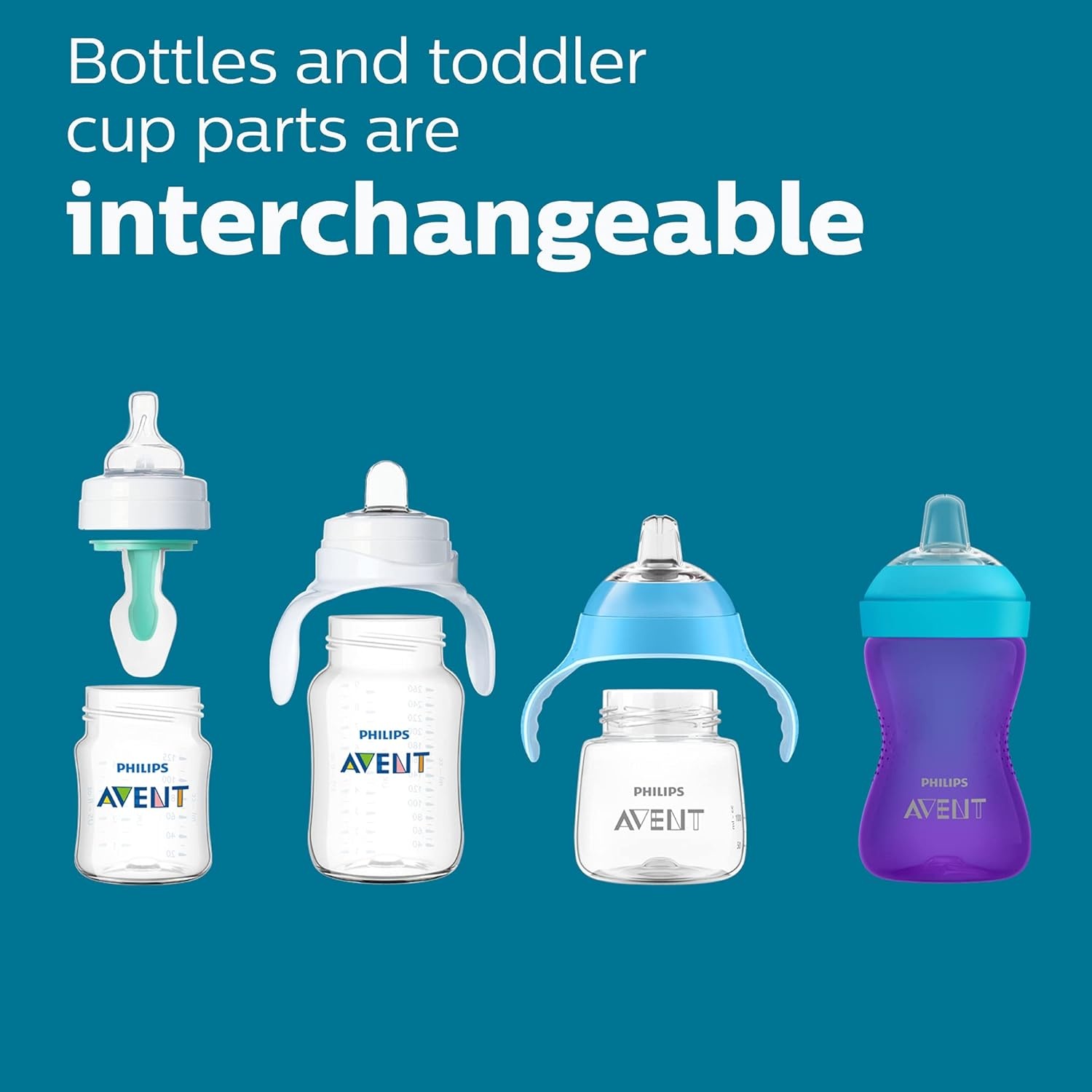 image:imageBundle of Philips Avent AntiColic Baby Bottle with AirFree Vent 9oz 4pk Clear SCY70304 Philips Avent Soothie 03 Months Orthodontic Baby Pacifiers BPAFree Green 4 Pack Model SCF19041Blue