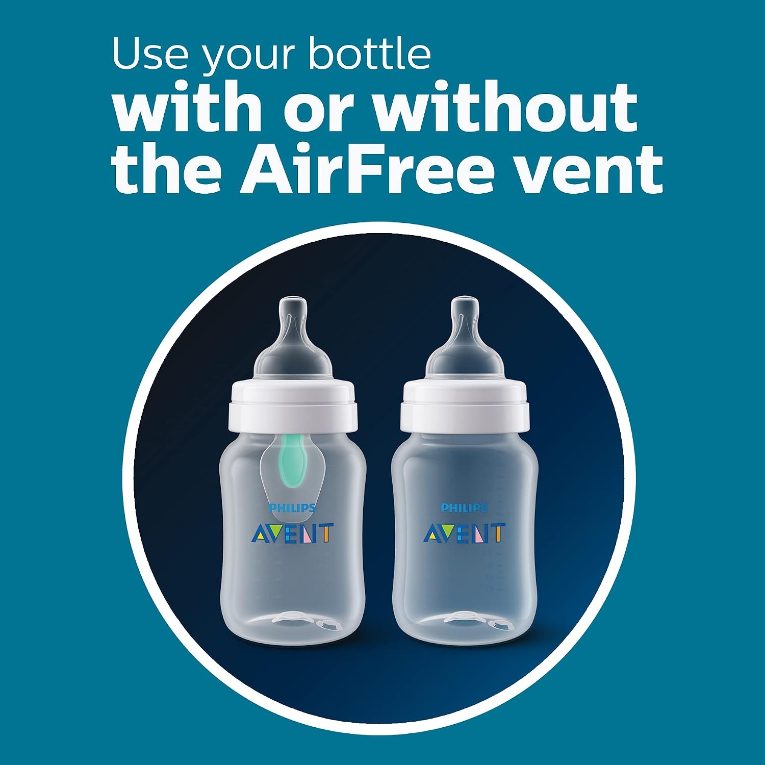 image:imageBundle of Philips Avent AntiColic Baby Bottle with AirFree Vent 9oz 4pk Clear SCY70304 Philips Avent Soothie 03 Months Orthodontic Baby Pacifiers BPAFree Green 4 Pack Model SCF19041Clear