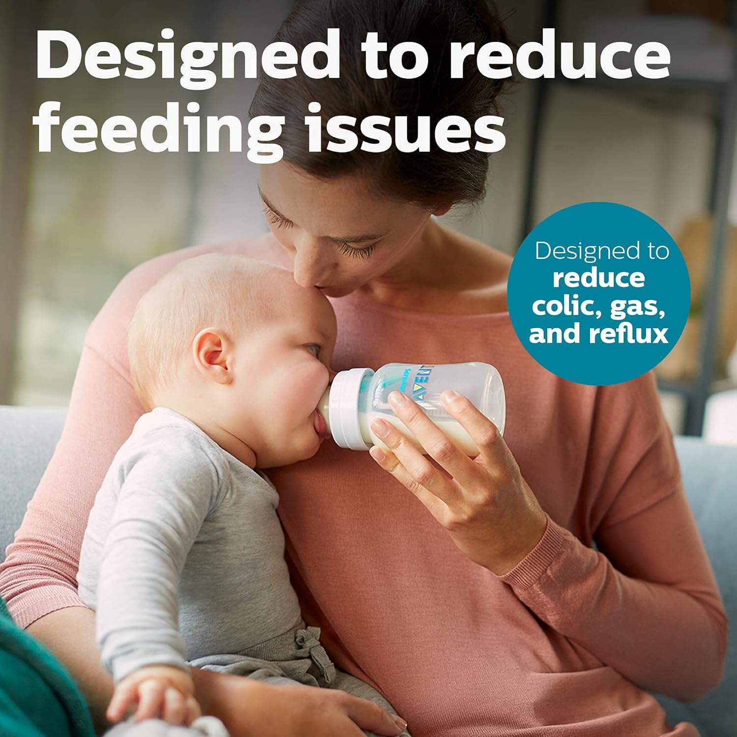 image:imageBundle of Philips Avent AntiColic Baby Bottle with AirFree Vent 9oz 4pk Clear SCY70304 Philips Avent Soothie 03 Months Orthodontic Baby Pacifiers BPAFree Green 4 Pack Model SCF19041Clear