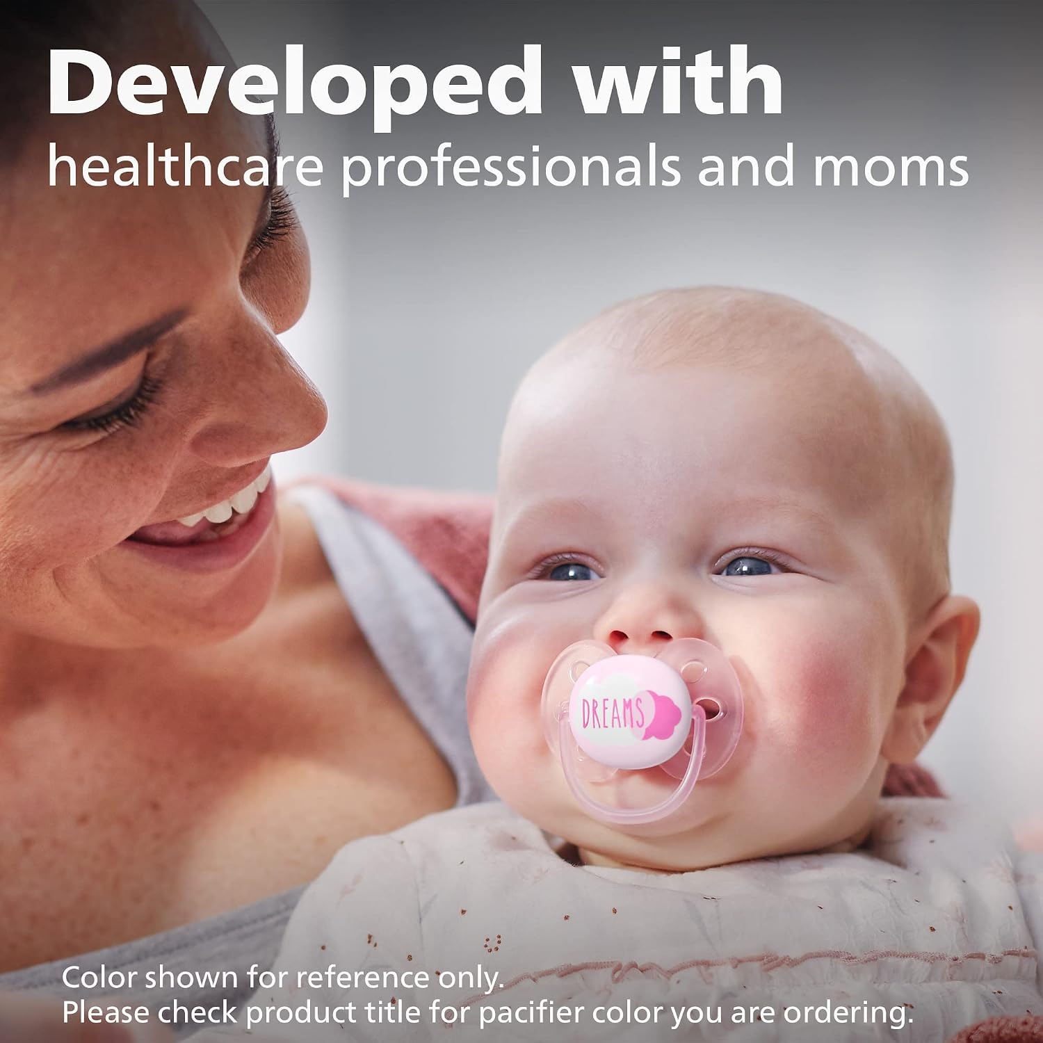 image:imagePhilips AVENT Ultra Soft Pacifier 06 Months Dreams and Happy Designs 4 Pack WhiteGreen SCF22243PrincessSwans