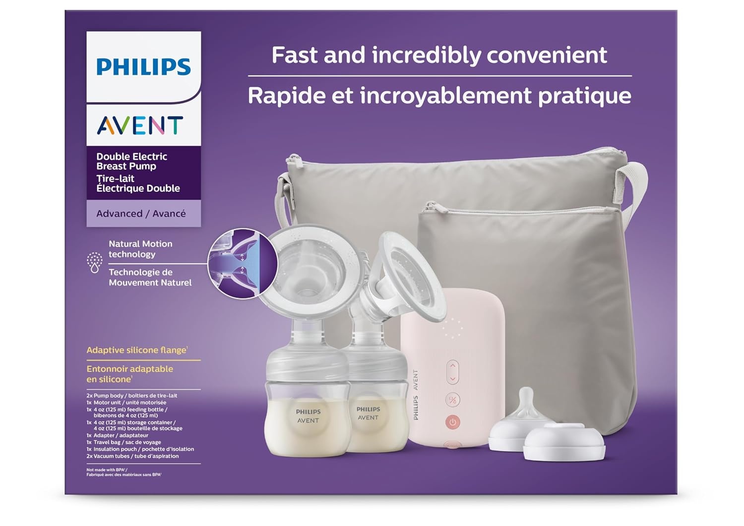 image:imagePhilips Avent Double Electric Breast Pump Hospital Strength Travel BagDouble Electric Breast Pump
