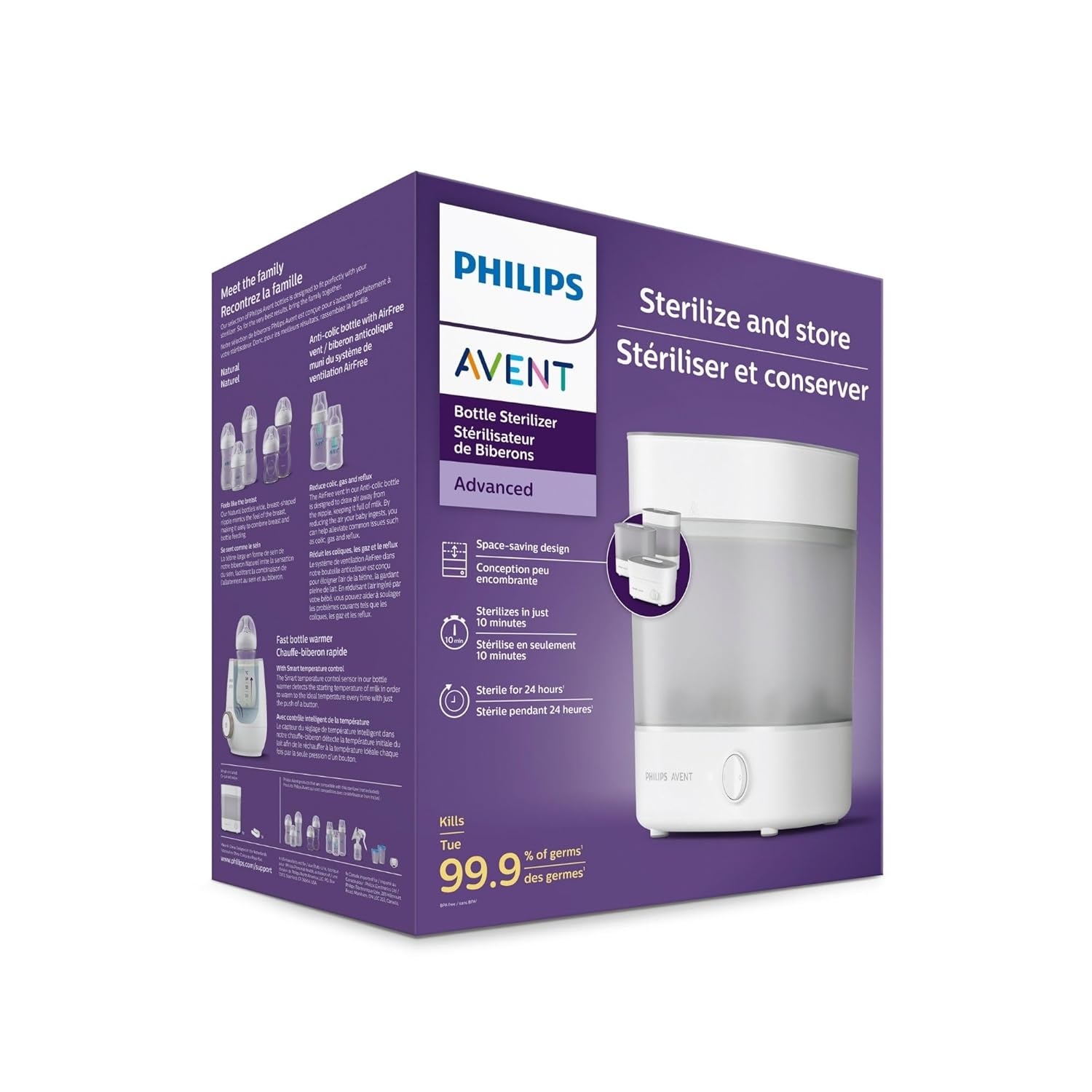 image:imagePhilips Avent Microwave Steam Baby Bottle Sterilizer 4Bottle Capacity1 Count Pack of 1