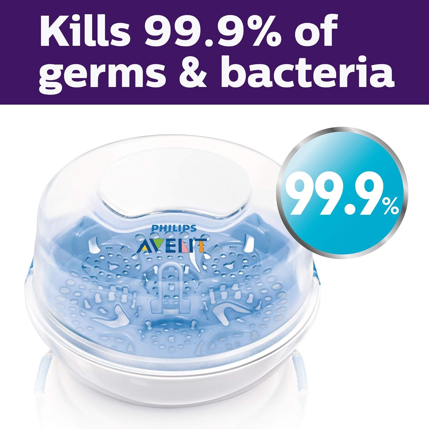 image:imagePhilips Avent Microwave Steam Baby Bottle Sterilizer 4Bottle Capacity4 Count Pack of 1