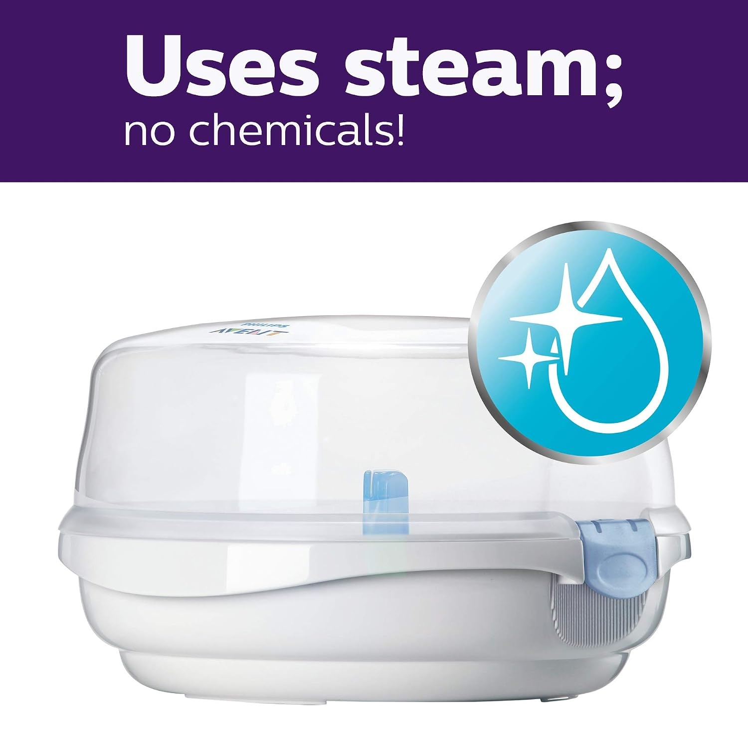 image:imagePhilips Avent Microwave Steam Baby Bottle Sterilizer 4Bottle Capacity4 Count Pack of 1