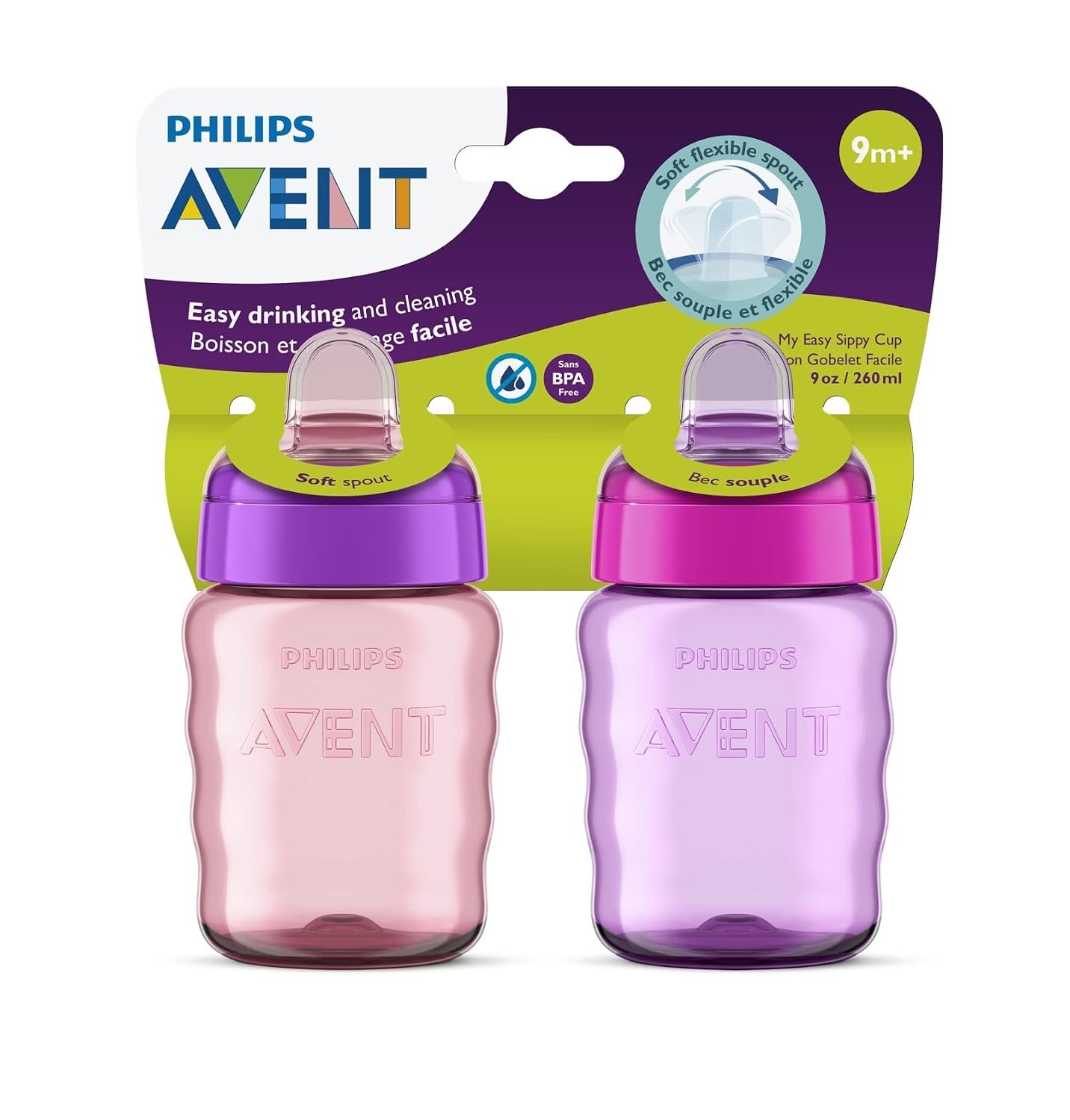 image:imagePhilips Avent Natural Trainer Cup Extra Fast Flow 5 oz BPAFreeClear PinkPurple