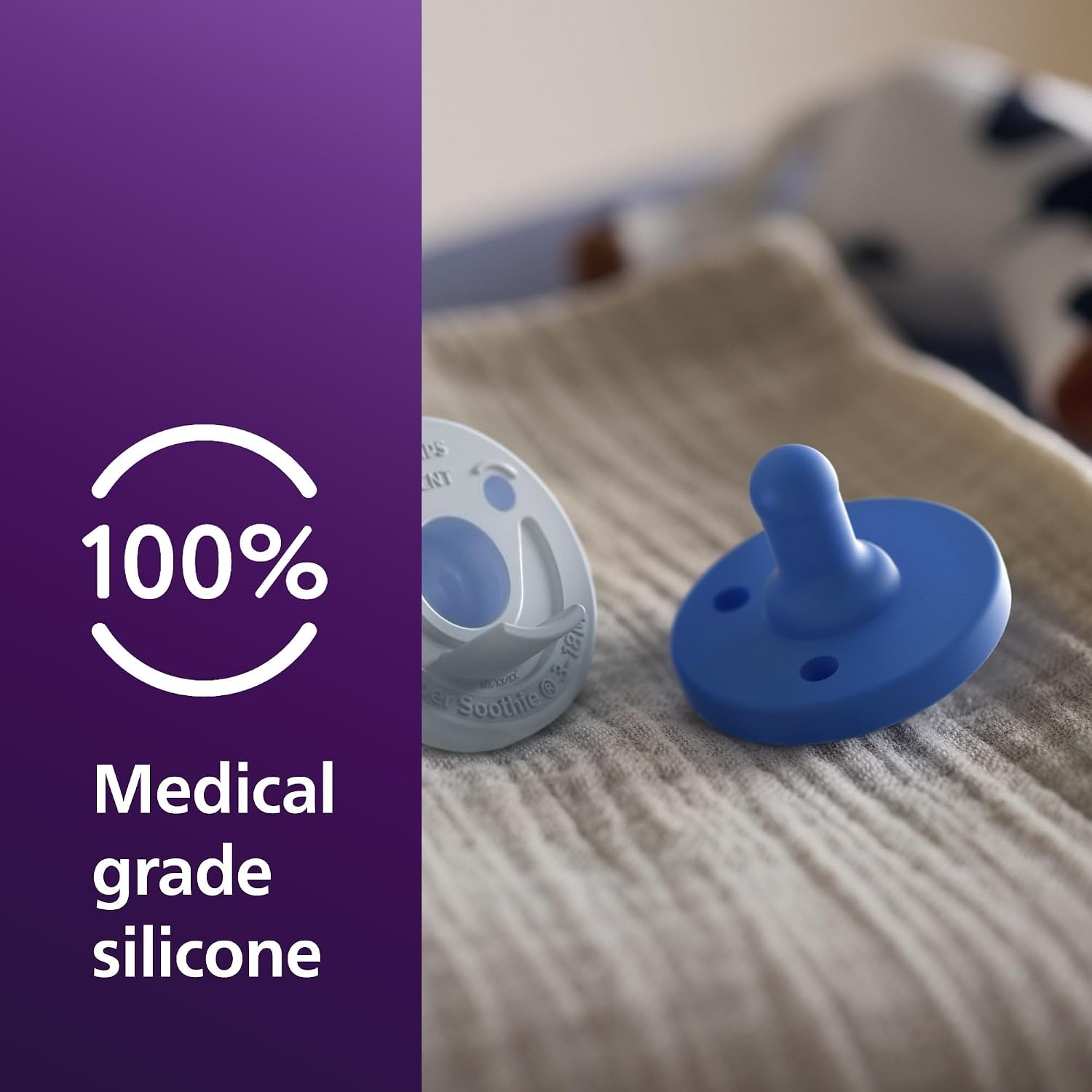 image:imagePhilips Avent Soothie Baby Pacifier for 318 Months BPAFree 4PackSky BlueLight Blue