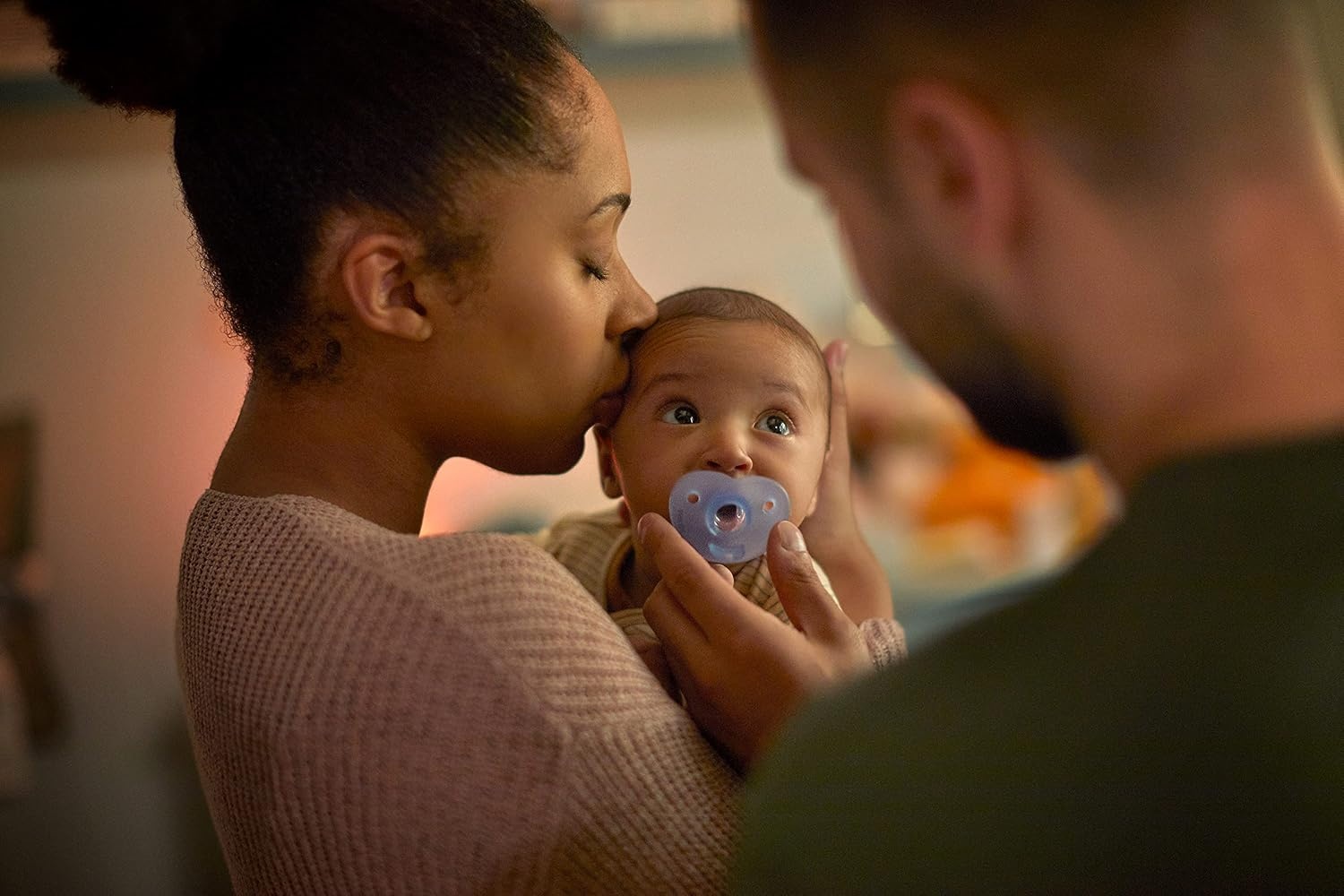 image:imagePhilips Avent Soothie Heart Baby Pacifier for 03 Months BPAFree PinkBlue Light Blue