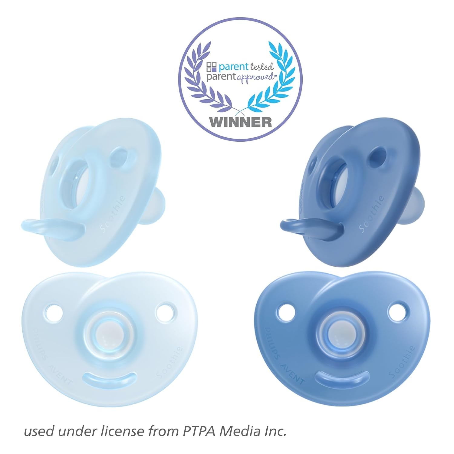 image:imagePhilips Avent Soothie Heart Baby Pacifier for 03 Months BPAFree PinkBlue Light Blue