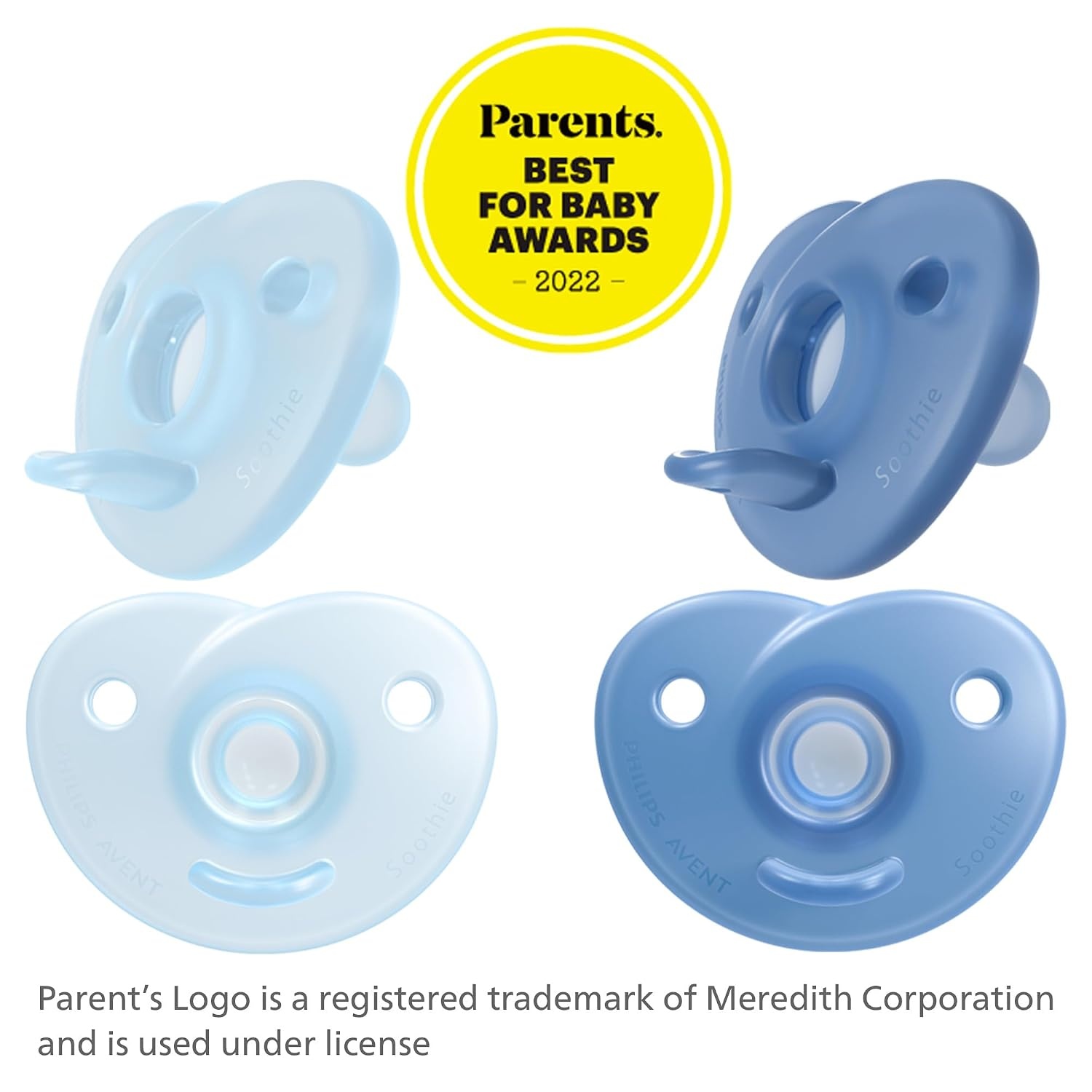 image:imagePhilips Avent Soothie Heart Baby Pacifier for 03 Months BPAFree PinkBlue Light Blue