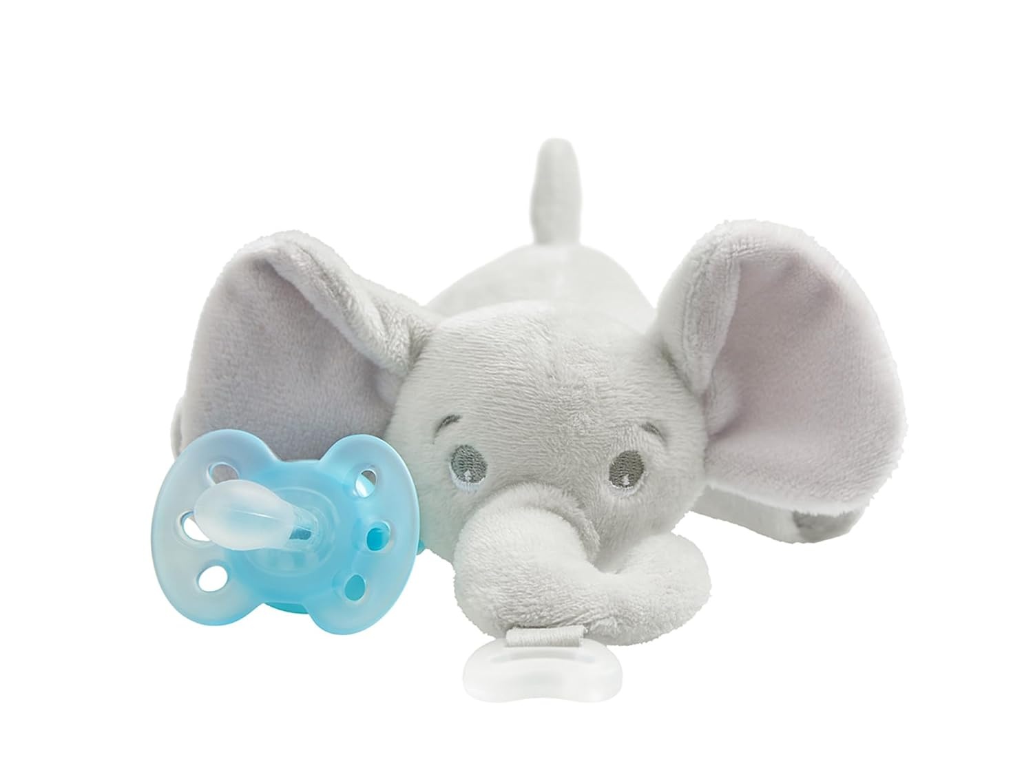 image:imagePhilips Avent Soothie Snuggle Pacifier Holder with Detachable Pacifier 0mElephant