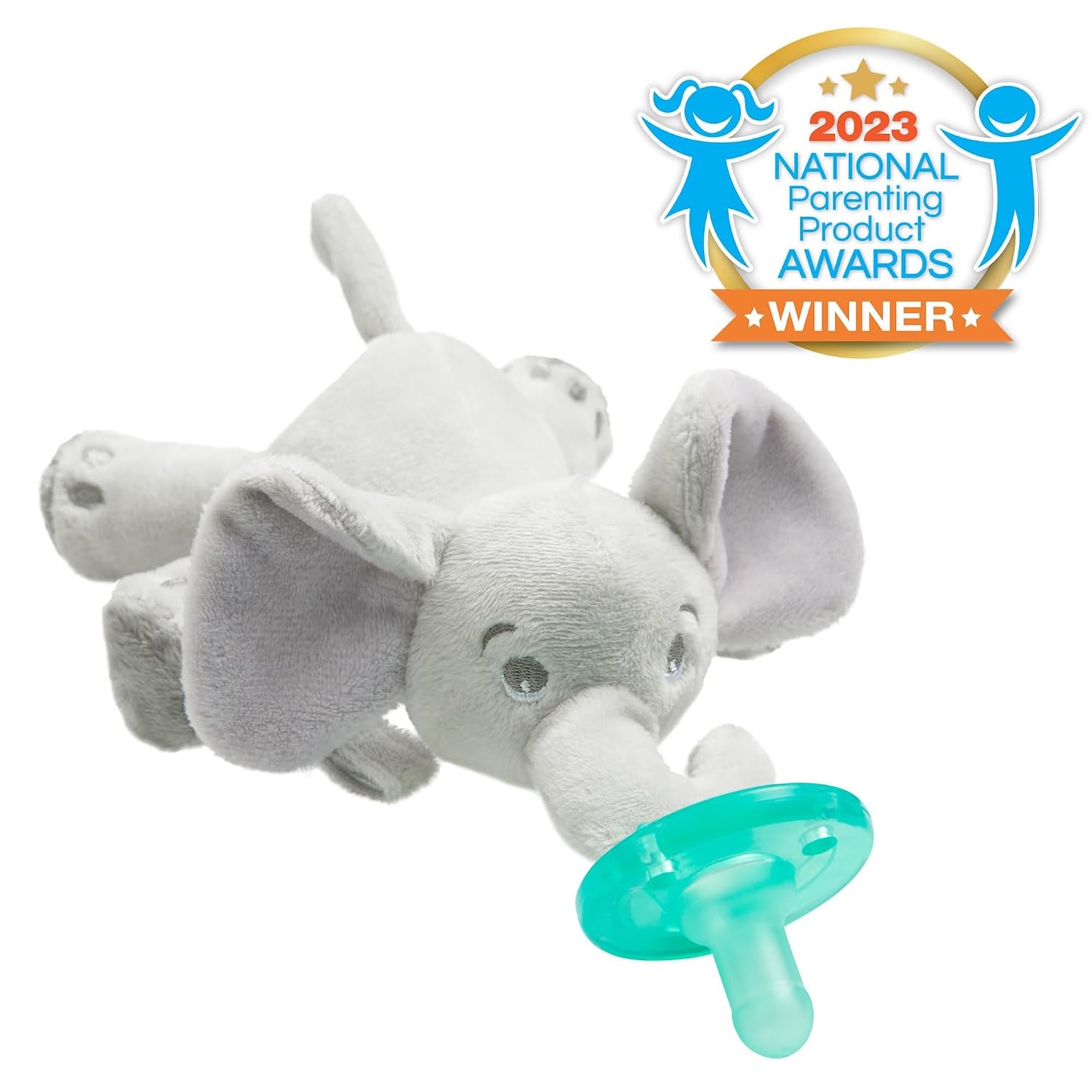 image:imagePhilips Avent Soothie Snuggle Pacifier Holder with Detachable Pacifier 0mElephant