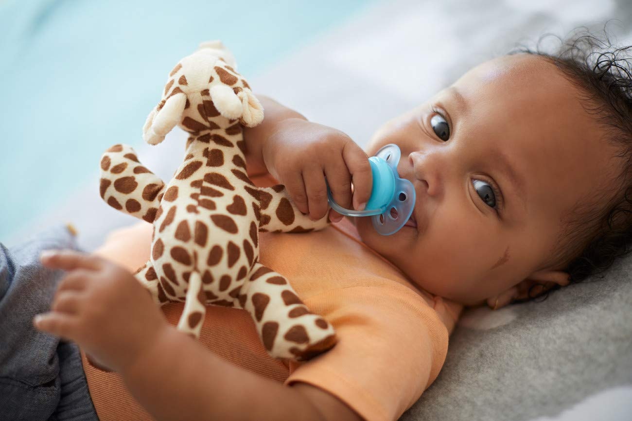 image:imagePhilips Avent Soothie Snuggle Pacifier Holder with Detachable Pacifier 0mGiraffe