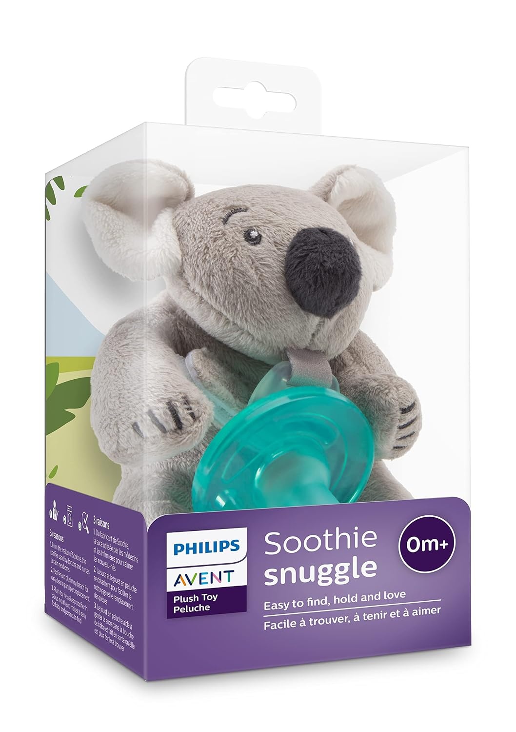 image:imagePhilips Avent Soothie Snuggle Pacifier Holder with Detachable Pacifier 0mKoala