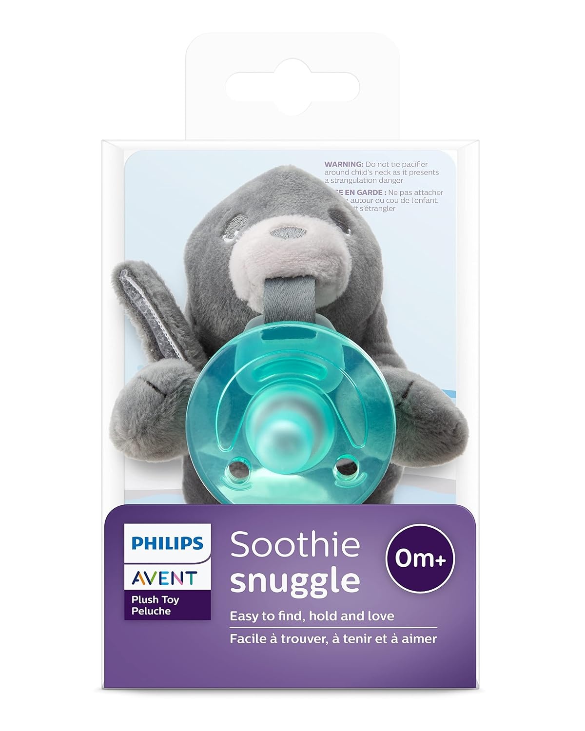 image:imagePhilips Avent Soothie Snuggle Pacifier Holder with Detachable Pacifier 0mSeal