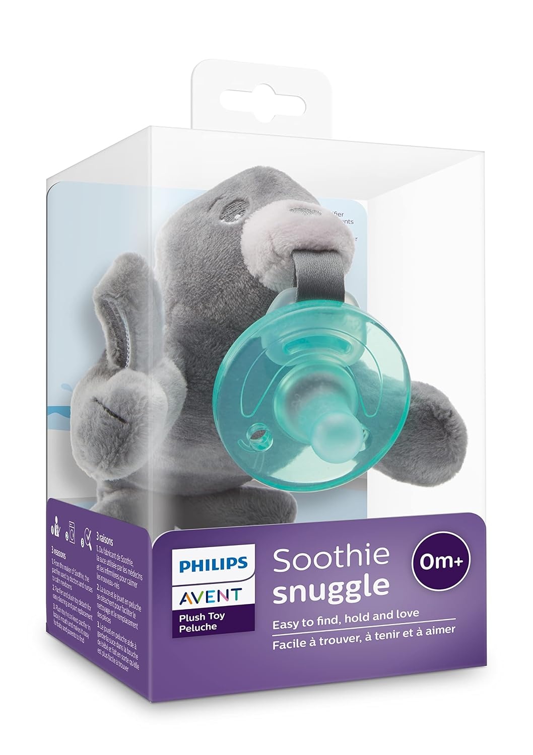 image:imagePhilips Avent Soothie Snuggle Pacifier Holder with Detachable Pacifier 0mSeal
