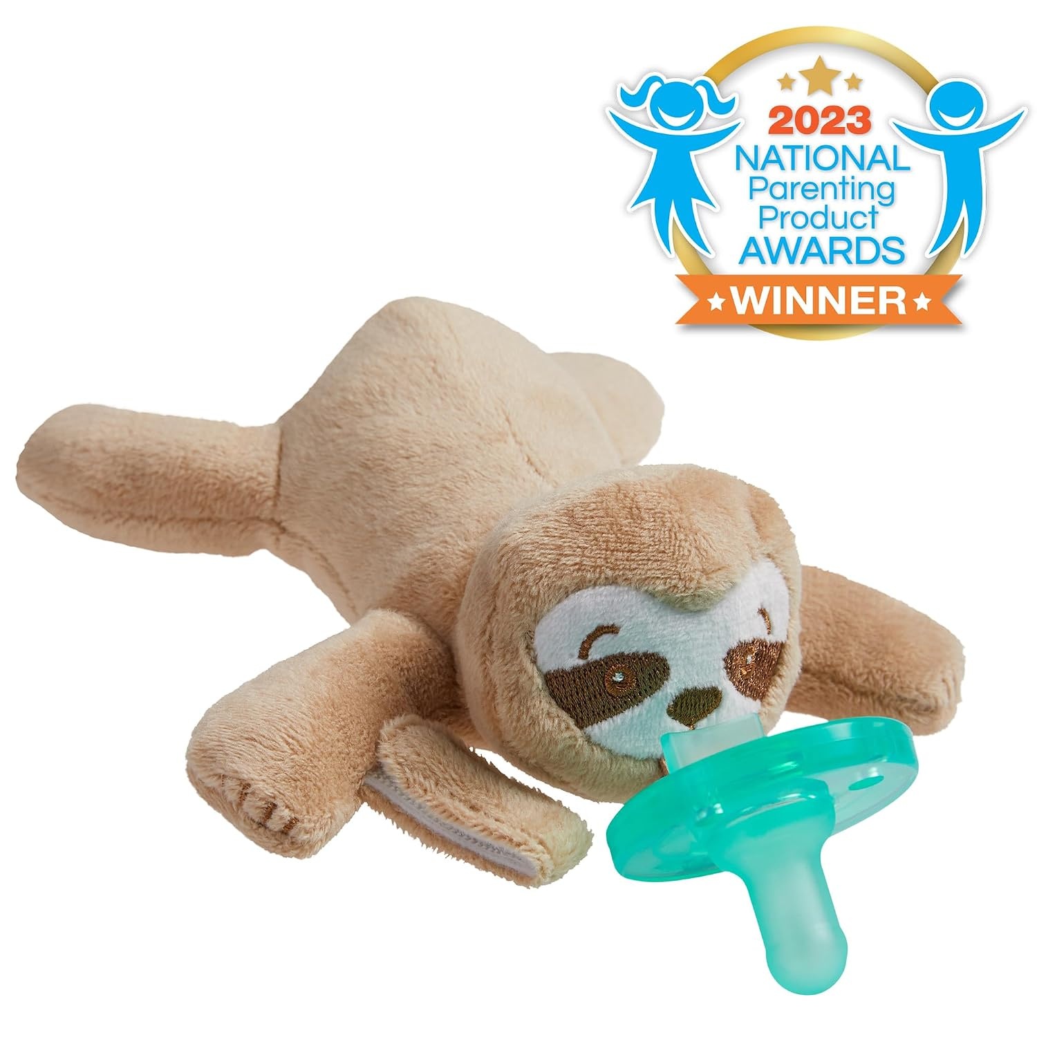 image:imagePhilips Avent Soothie Snuggle Pacifier Holder with Detachable Pacifier 0mSloth