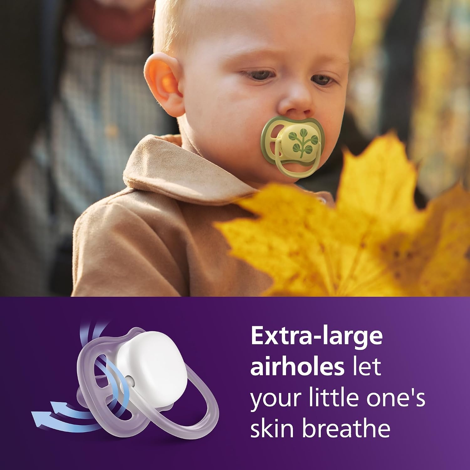 image:imagePhilips Avent Ultra Air Baby Pacifier for 18 Months BPAFree 4Packbeige