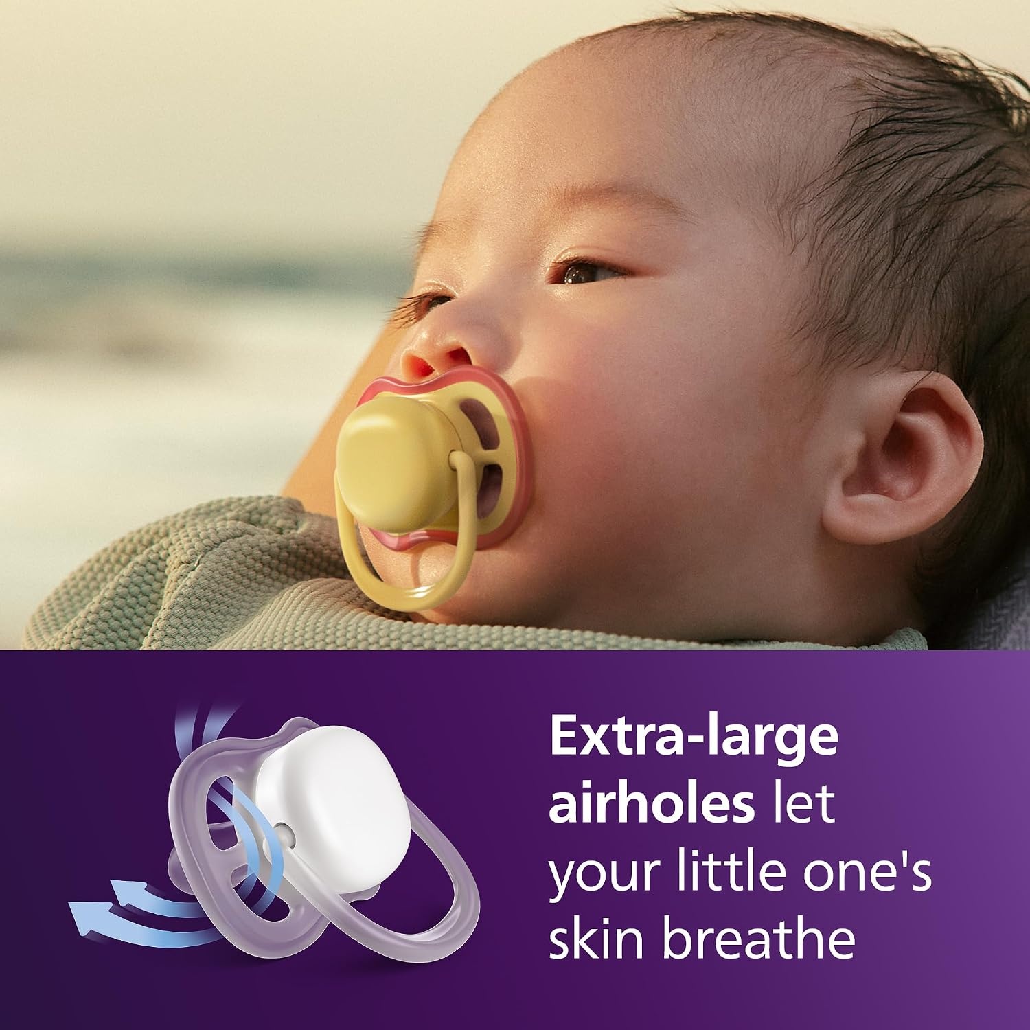image:imagePhilips Avent Ultra Soft Baby Pacifier 06 Months BPAFree 4PackLilac
