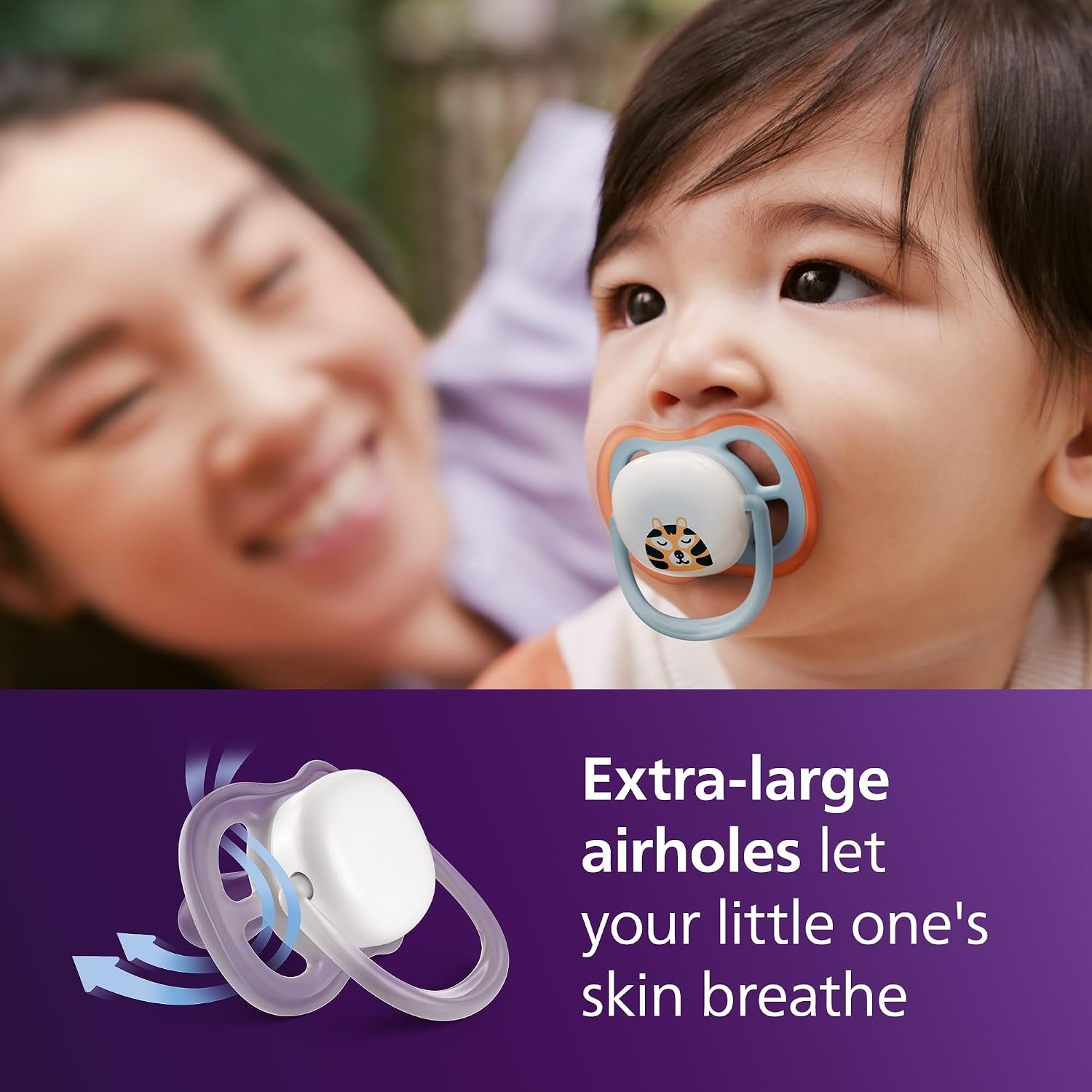 image:imagePhilips Avent Ultra Soft Baby Pacifier 06 Months BPAFree 4PackTigerSloth