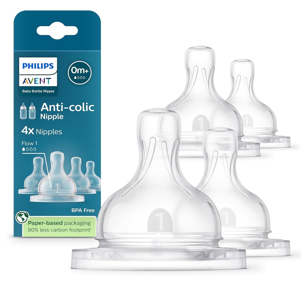image:imagePhilips Avent AntiColic Baby Bottle Nipples Fast Flow BPAFree 4Pack4 Count Pack of 1