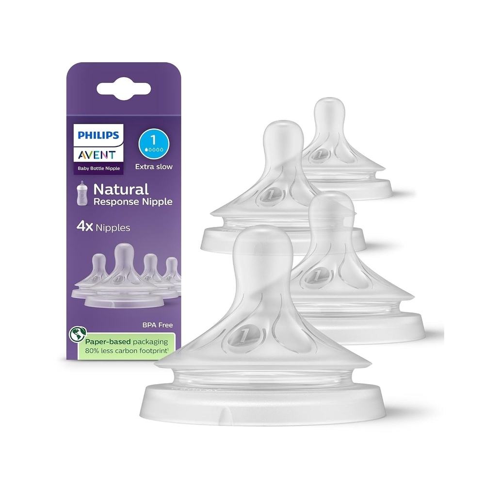image:imagePhilips Avent Natural Response Nipples Fast Flow 4Pack4 Count Pack of 12