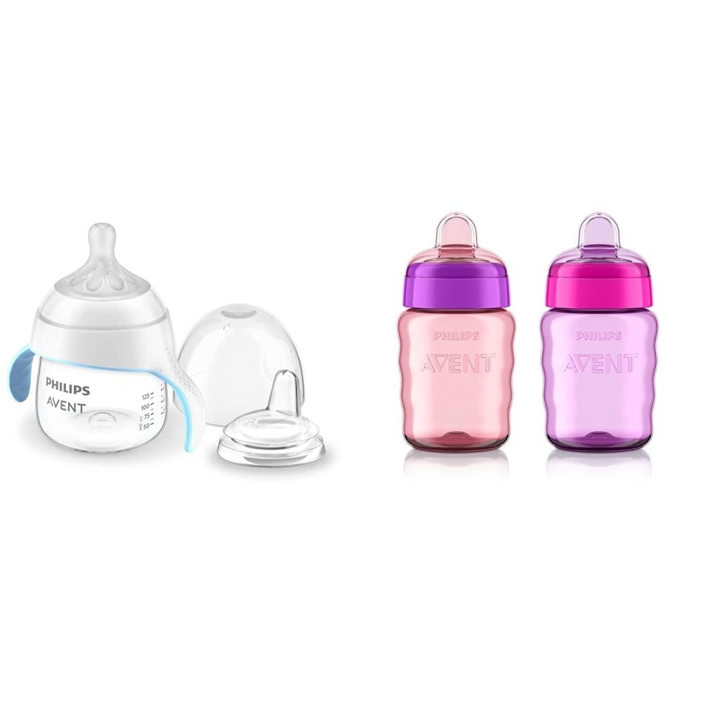 image:imagePhilips Avent Natural Trainer Cup Extra Fast Flow 5 oz BPAFreeClear  PinkPurple