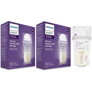 Philips Avent Breast Milk Storage Bags, 6 oz, 50-Pack(6 Ounce (Pack of 50))