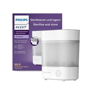 Philips Avent Microwave Steam Baby Bottle Sterilizer, 4-Bottle Capacity(1 Count (Pack of 1))
