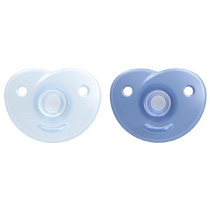 Philips Avent Soothie Heart Baby Pacifier for 3-18 Months, BPA-Free, Pink(Blue/Light Blue)