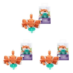 Philips Avent Soothie Snuggle Pacifier Holder with Detachable Pacifier, 0m+(Fox)