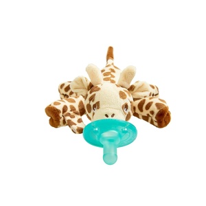 Philips Avent Soothie Snuggle Pacifier Holder with Detachable Pacifier, 0m+(Giraffe)