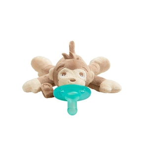 Philips Avent Soothie Snuggle Pacifier Holder with Detachable Pacifier, 0m+(Monkey)