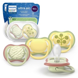 Philips Avent Ultra Air Baby Pacifier for 18 Months+, BPA-Free, 4-Pack(beige)