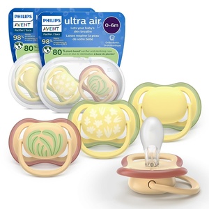 Philips Avent Ultra Soft Baby Pacifier, 0-6 Months, BPA-Free, 4-Pack(beige)